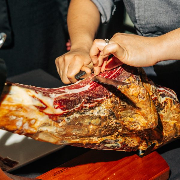 Cutting prosciutto